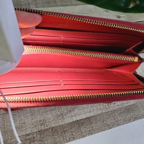 PRADA | Preloved Saffiano Leather Bow Zip Long Wallet 1ML506 in Peonia - Picture 8 of 10